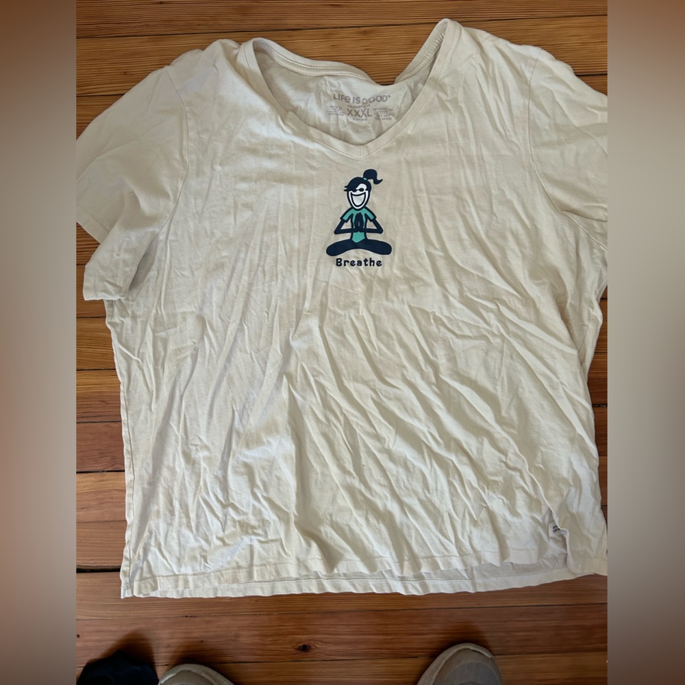 Life is Good Graphic T-Shirt with Breathe Design